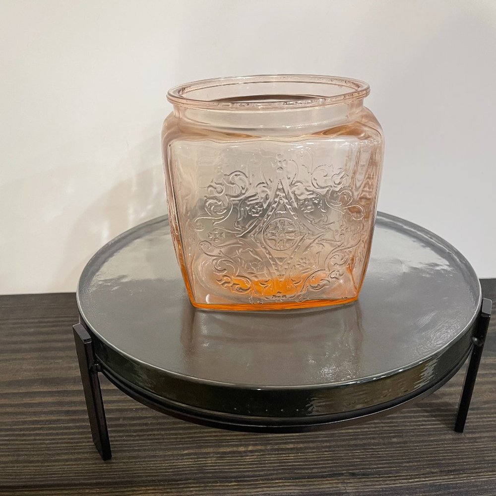 Pink Depression Glass Container